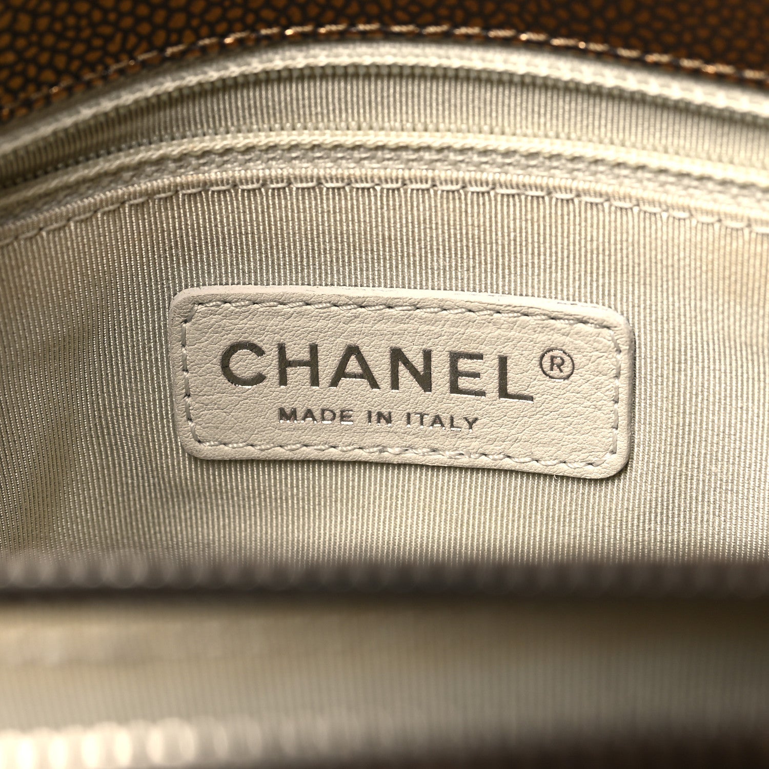 Chanel Metallic Caviar Timeless CC Shopping Tote Gold 7 of 11