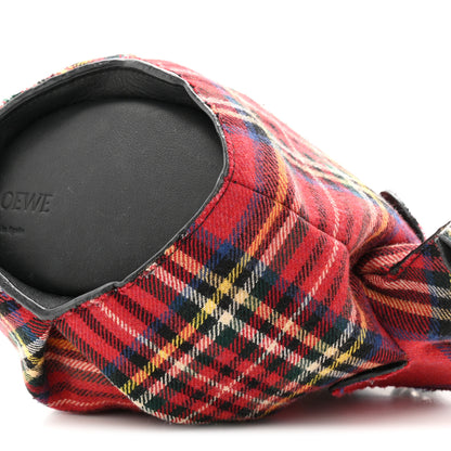 Loewe Wool Calfskin Mini Elephant Crossbody Bag Red Tartan 9 of 9