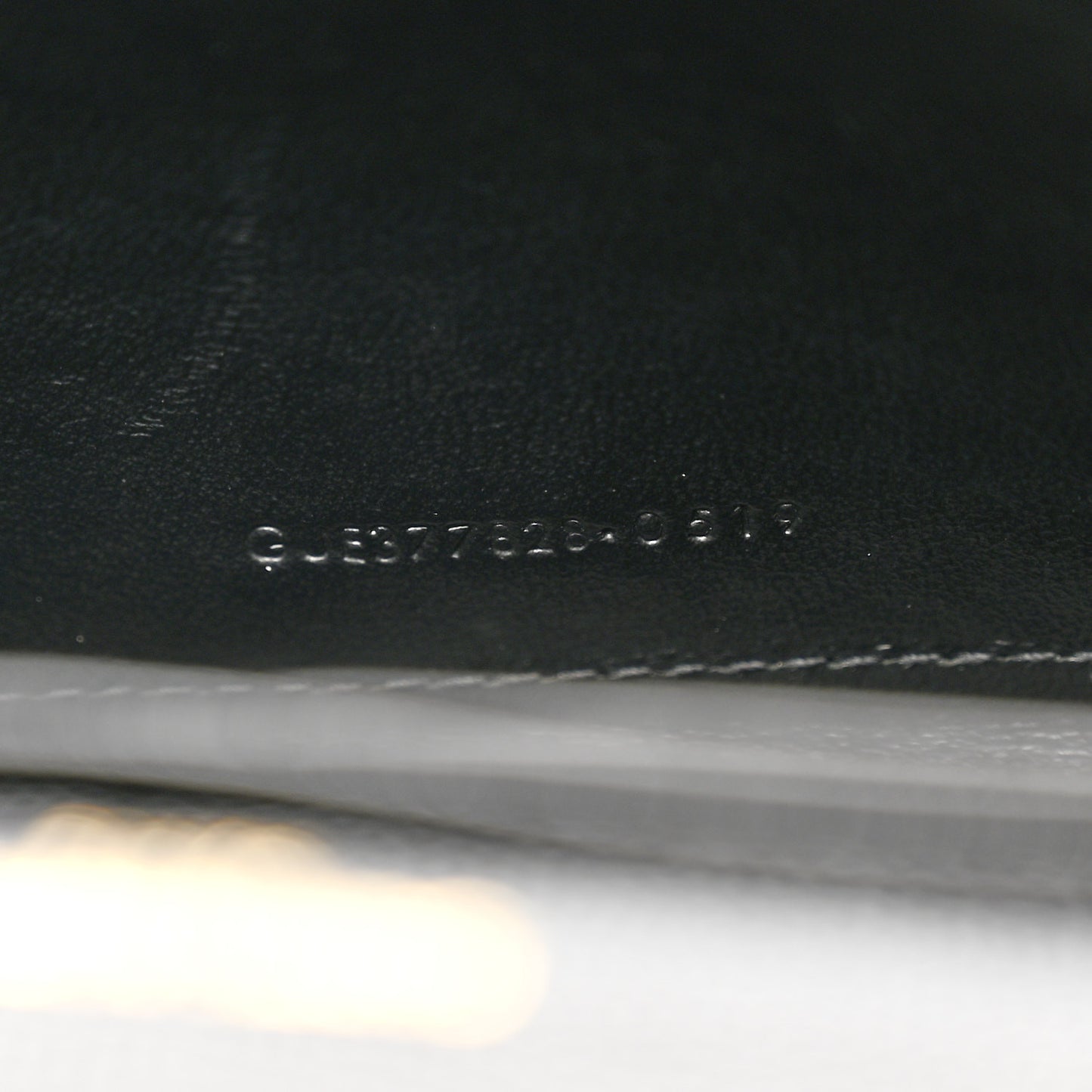 Grain De Poudre Matelasse Chevron Monogram Chain Wallet Black