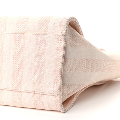 Chanel Mixed Fibers Calfskin Striped Medium Deauville Tote Light Pink 9 of 12