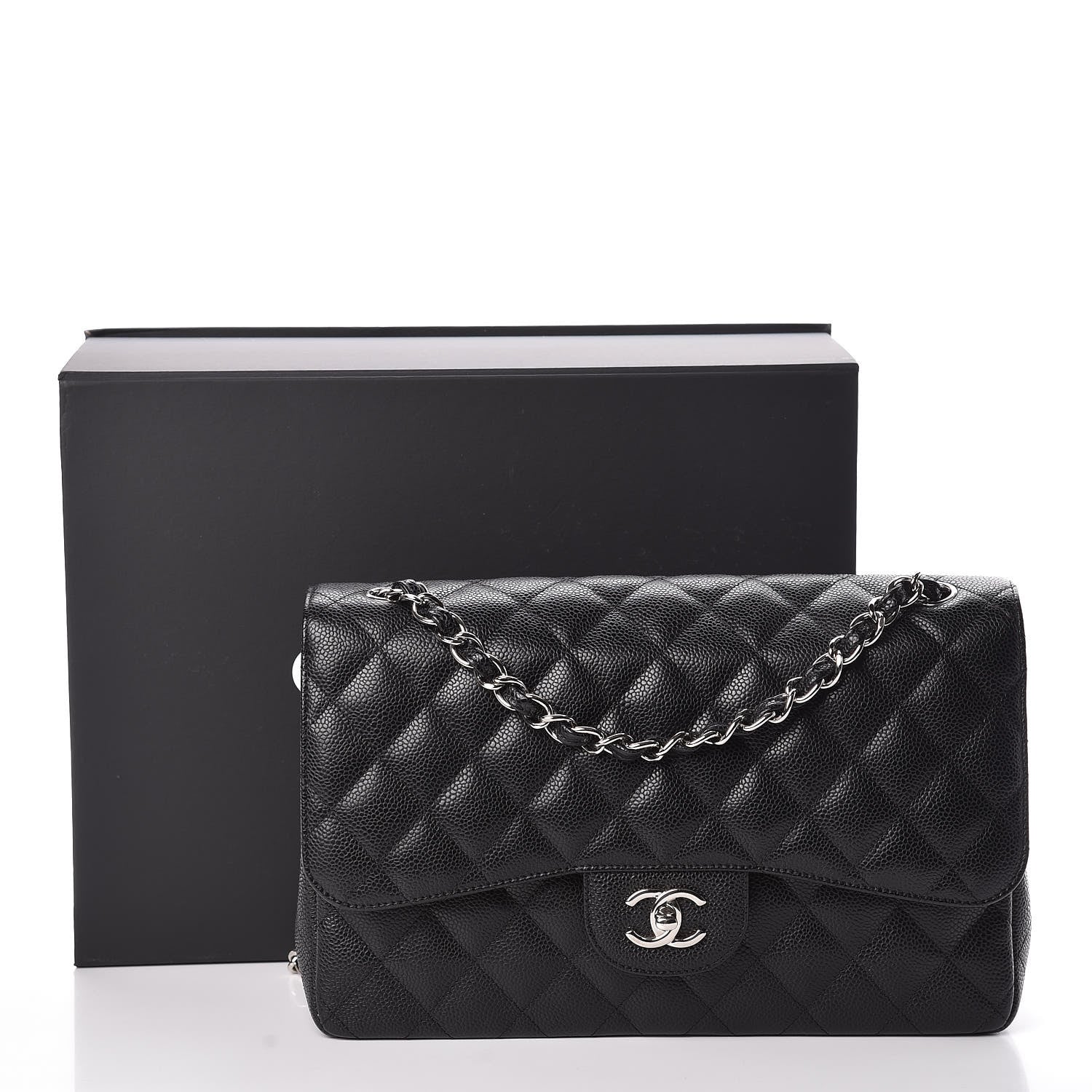 Chanel Caviar Quilted Jumbo Double Flap Black 10 of 10