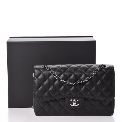 Chanel Caviar Quilted Jumbo Double Flap Black 10 of 10
