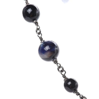 Chanel Beaded CC Short Necklace Ruthenium Black 5 of 5