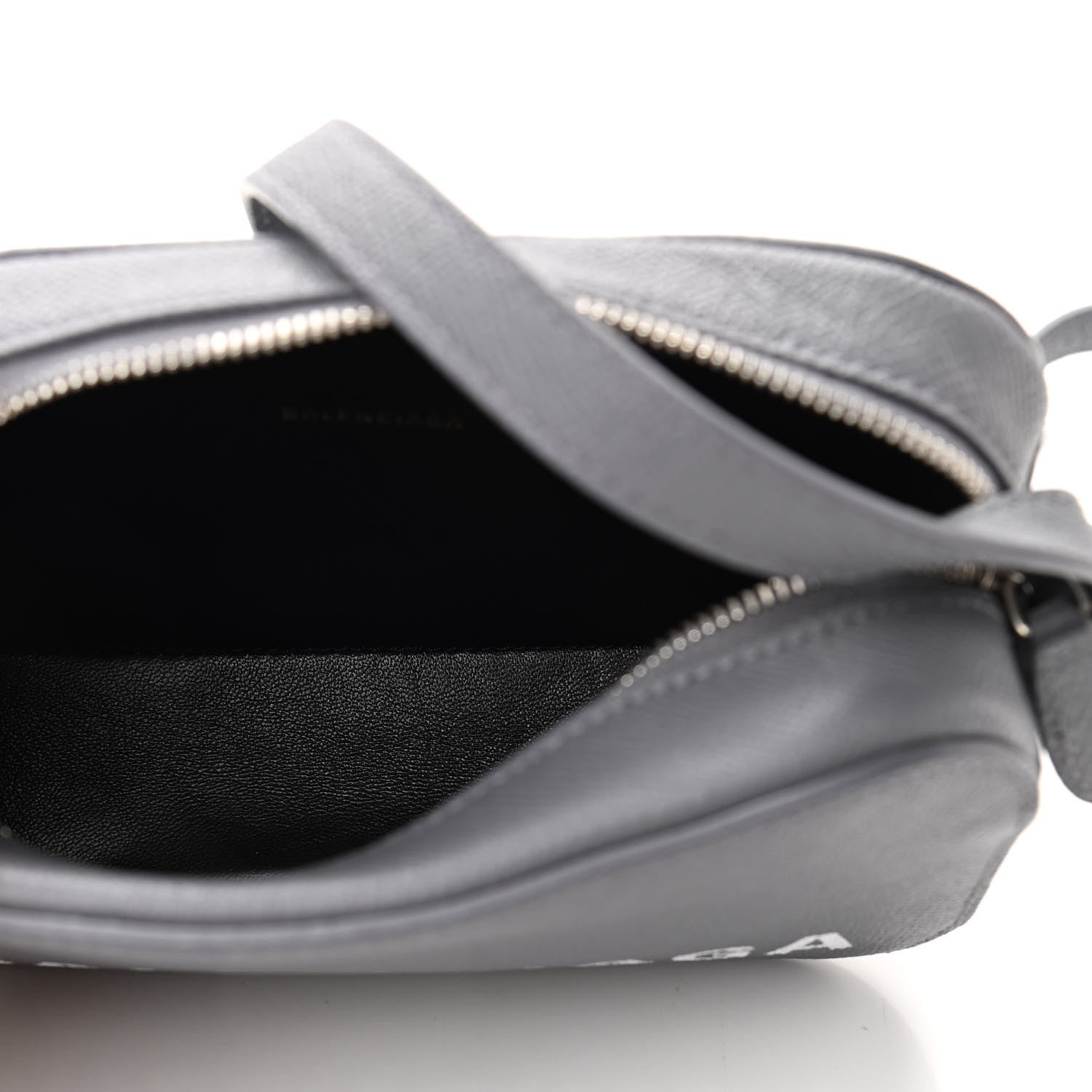 Balenciaga Grained Calfskin Logo XS Ville Camera Bag Gris Perle Fonce White 5 of 9