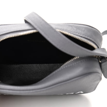 Balenciaga Grained Calfskin Logo XS Ville Camera Bag Gris Perle Fonce White 5 of 9