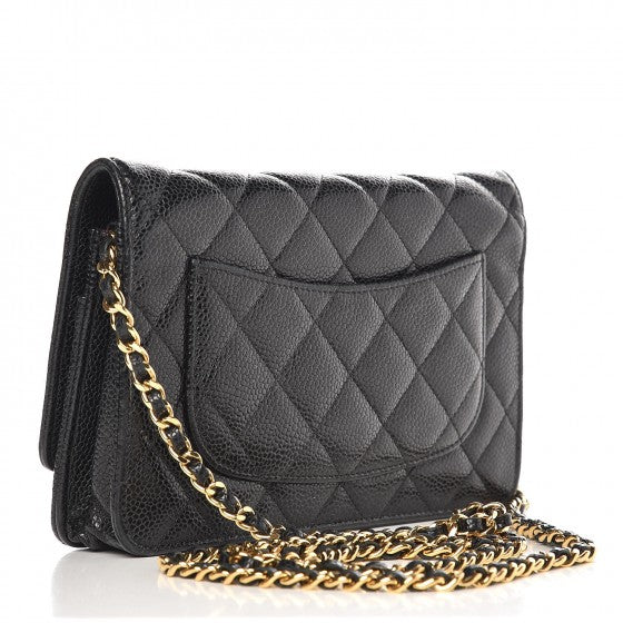 Chanel Caviar Quilted Wallet On Chain WOC Black 3 of 9