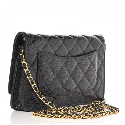 Chanel Caviar Quilted Wallet On Chain WOC Black 3 of 9