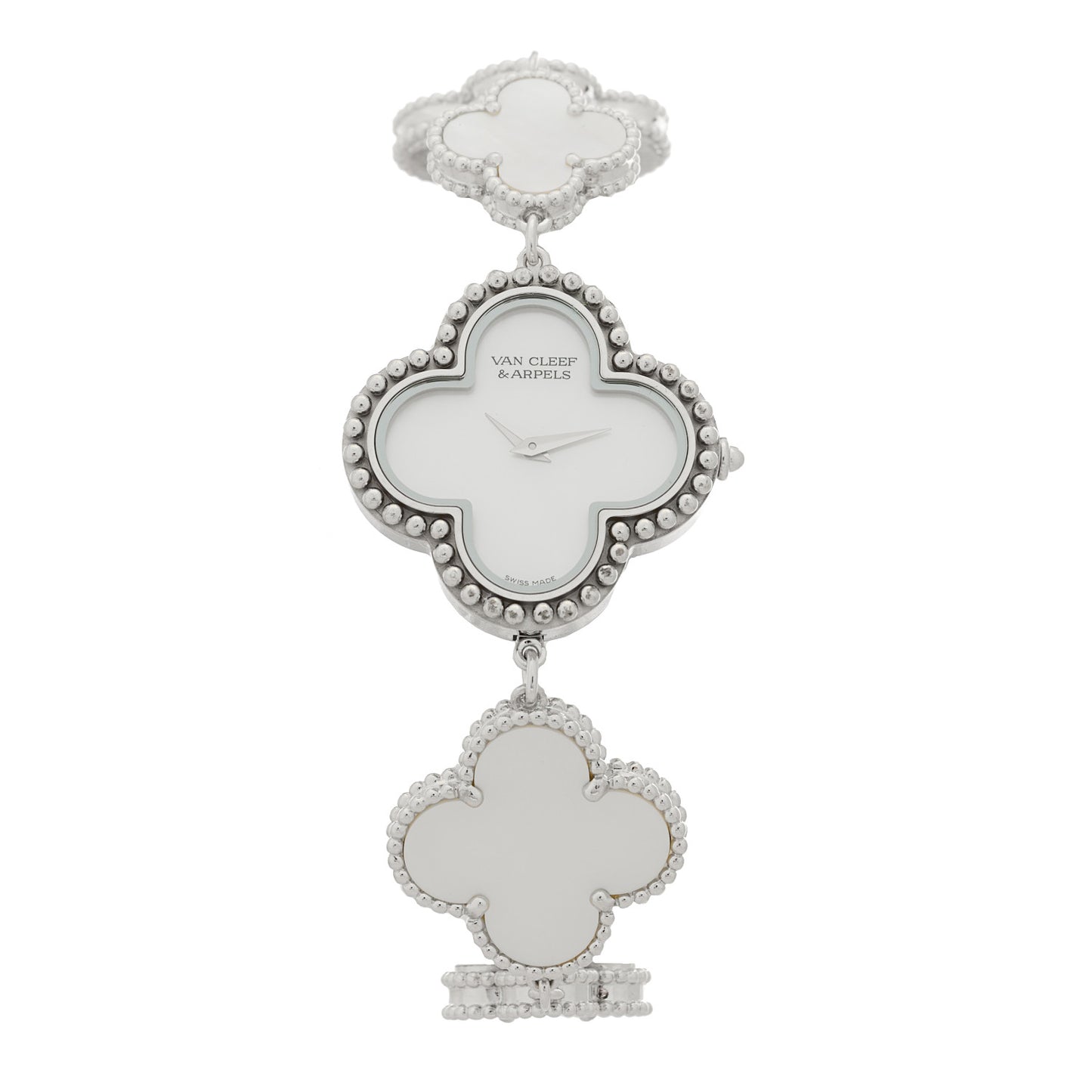 18K White Gold Mother of Pearl 26mm Alhambra Quartz Watch