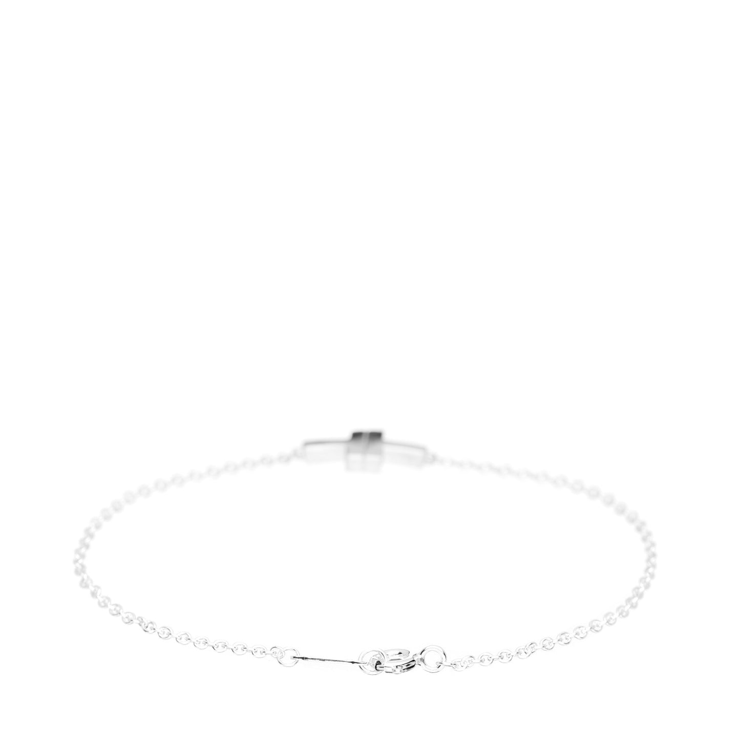Sterling Silver T Two Single Chain Bracelet
