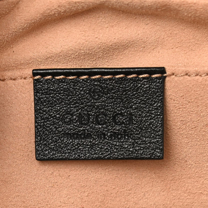 Gucci Monogram Matelasse Diagonal Small GG Marmont Chain Shoulder Bag Beige Black 6 of 12