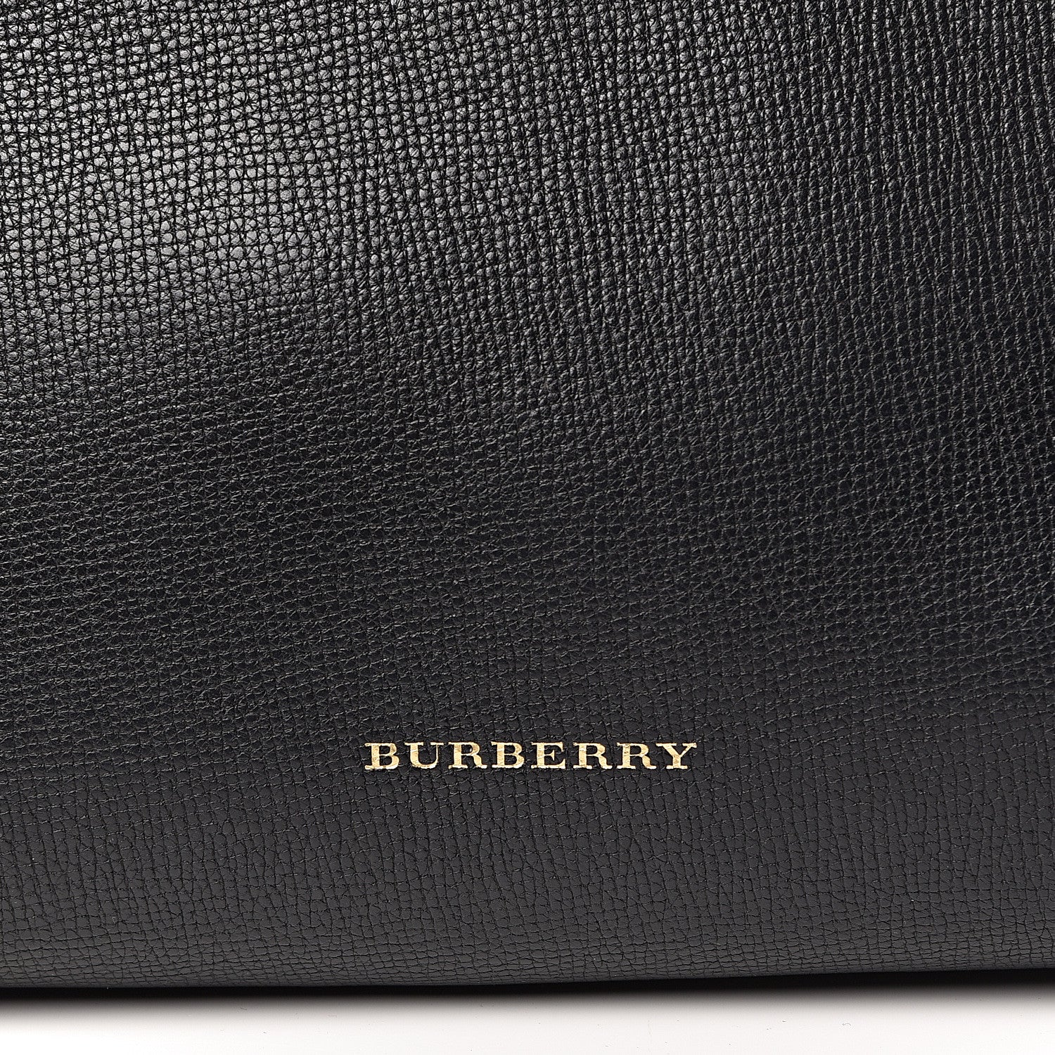 Burberry Grainy Calfskin House Check Medium Banner Tote Black 15 of 16