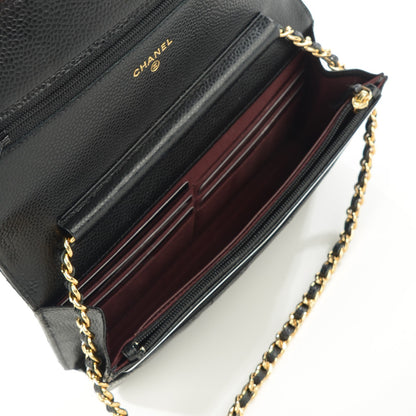 Chanel Caviar Quilted Wallet On Chain WOC Black 5 of 8