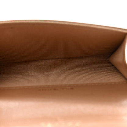 Chanel Caviar Chevron Quilted Boy Flap Card Holder Dark Beige 5 of 14