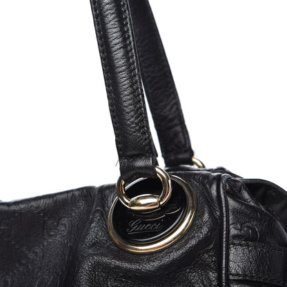 Gucci Guccissima Large Full Moon Tote Black 18 of 20