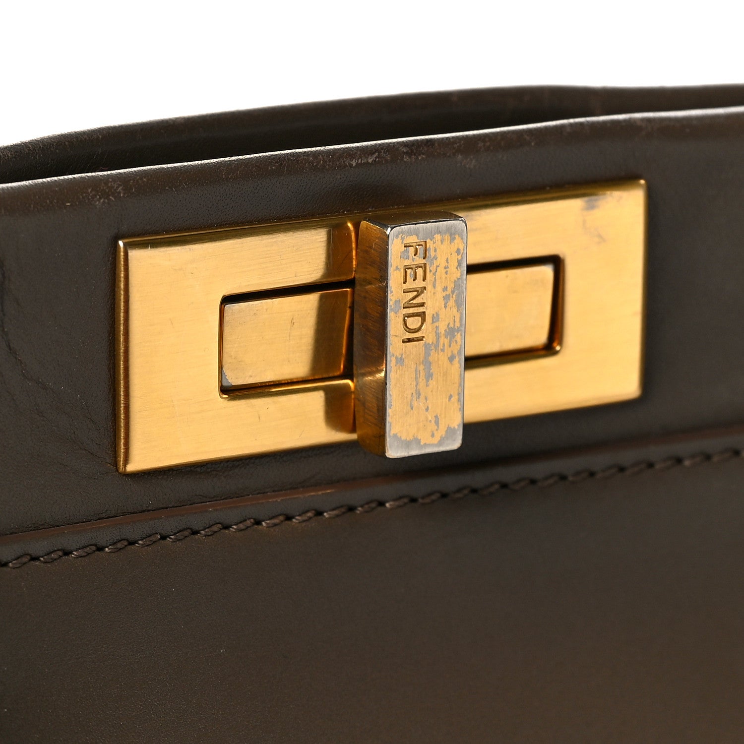 Fendi Vitello Morgan Shiny Nappa Large Peekaboo Iconic Satchel Foresta Blue 7 of 15