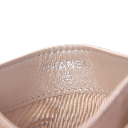 Chanel Metallic Caviar Chevron Quilted Card Holder Light Gold 6 of 8