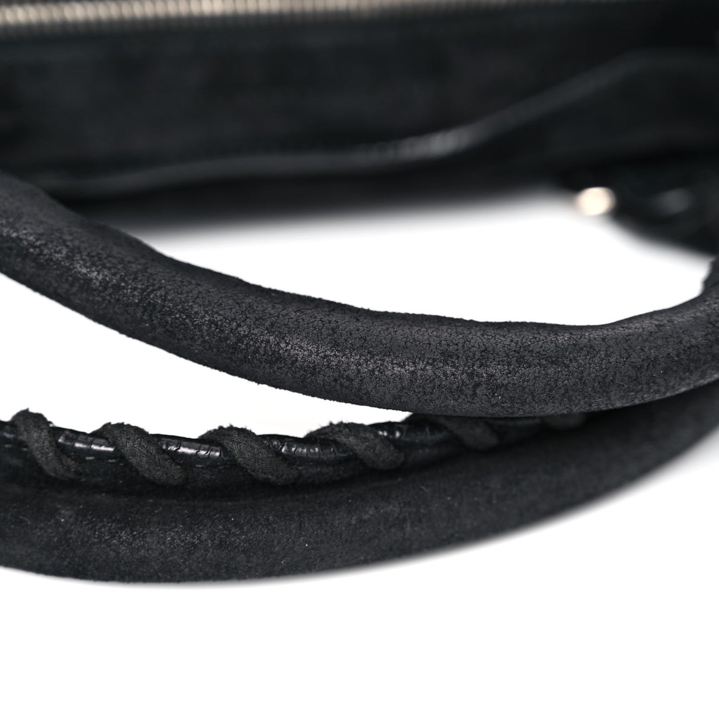 Baby Daim Suede Classic Silver Hardware City Black