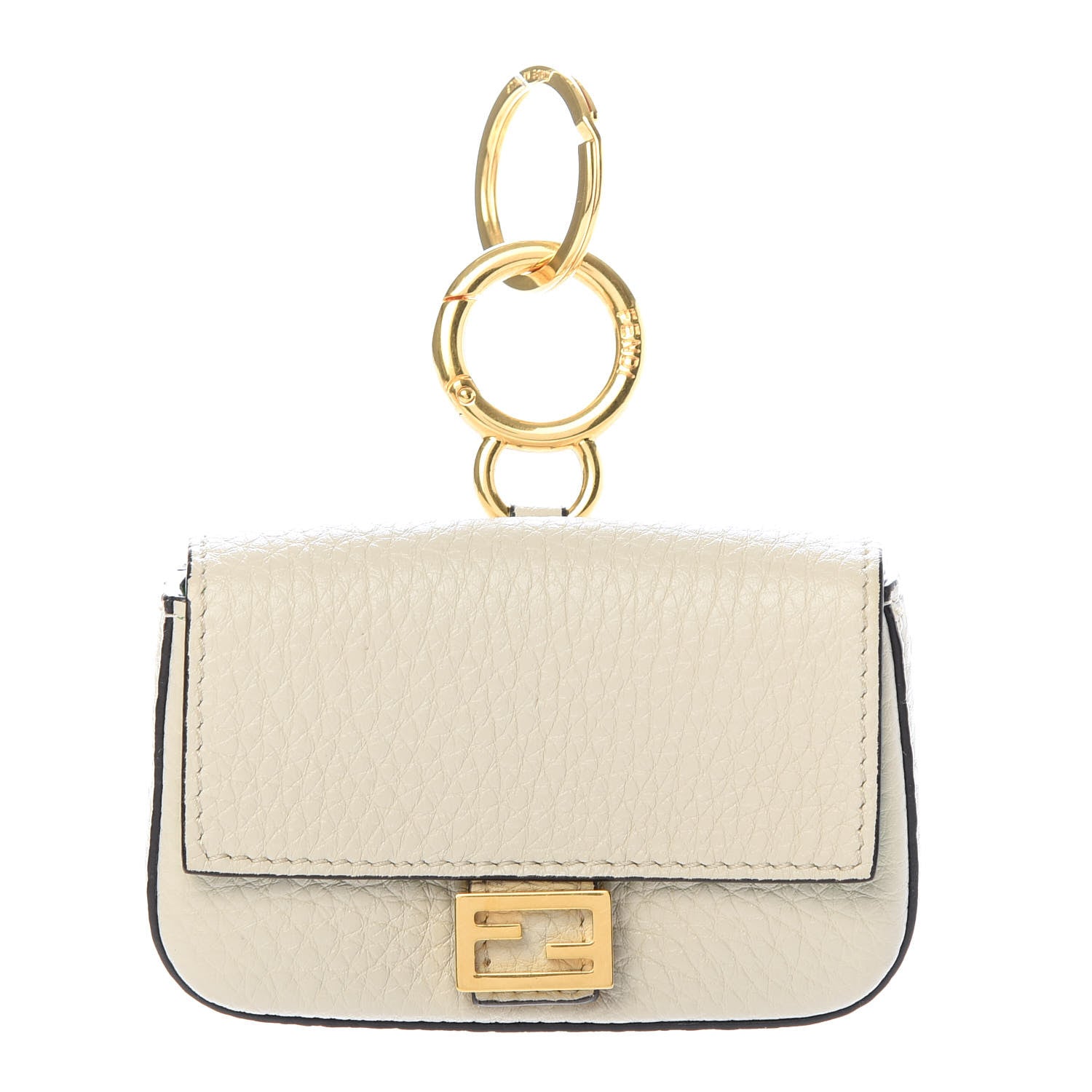 Fendi Cuoio Romano Micro Baguette Charm Latte 1 of 8