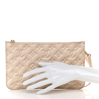 Louis Vuitton Empreinte Monogram Summer Stardust Neverfull MM Pochette Beige Clair 2 of 6