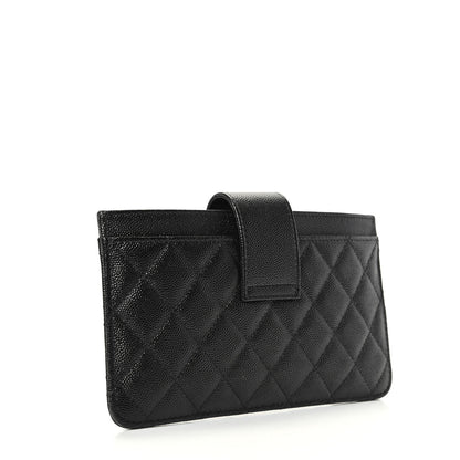 Chanel Caviar Quilted CC Strap Pouch Black 2 of 7