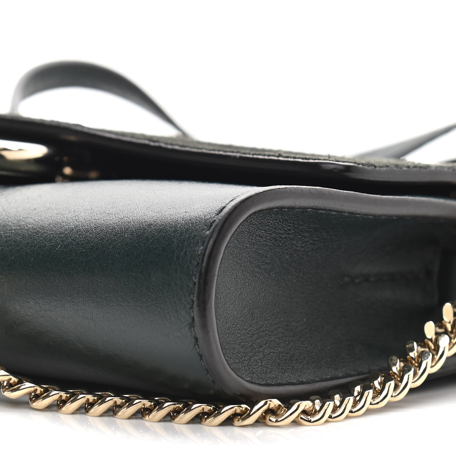 Chloe Suede Calfskin Mini Faye Shoulder Bag Intense Green 9 of 10