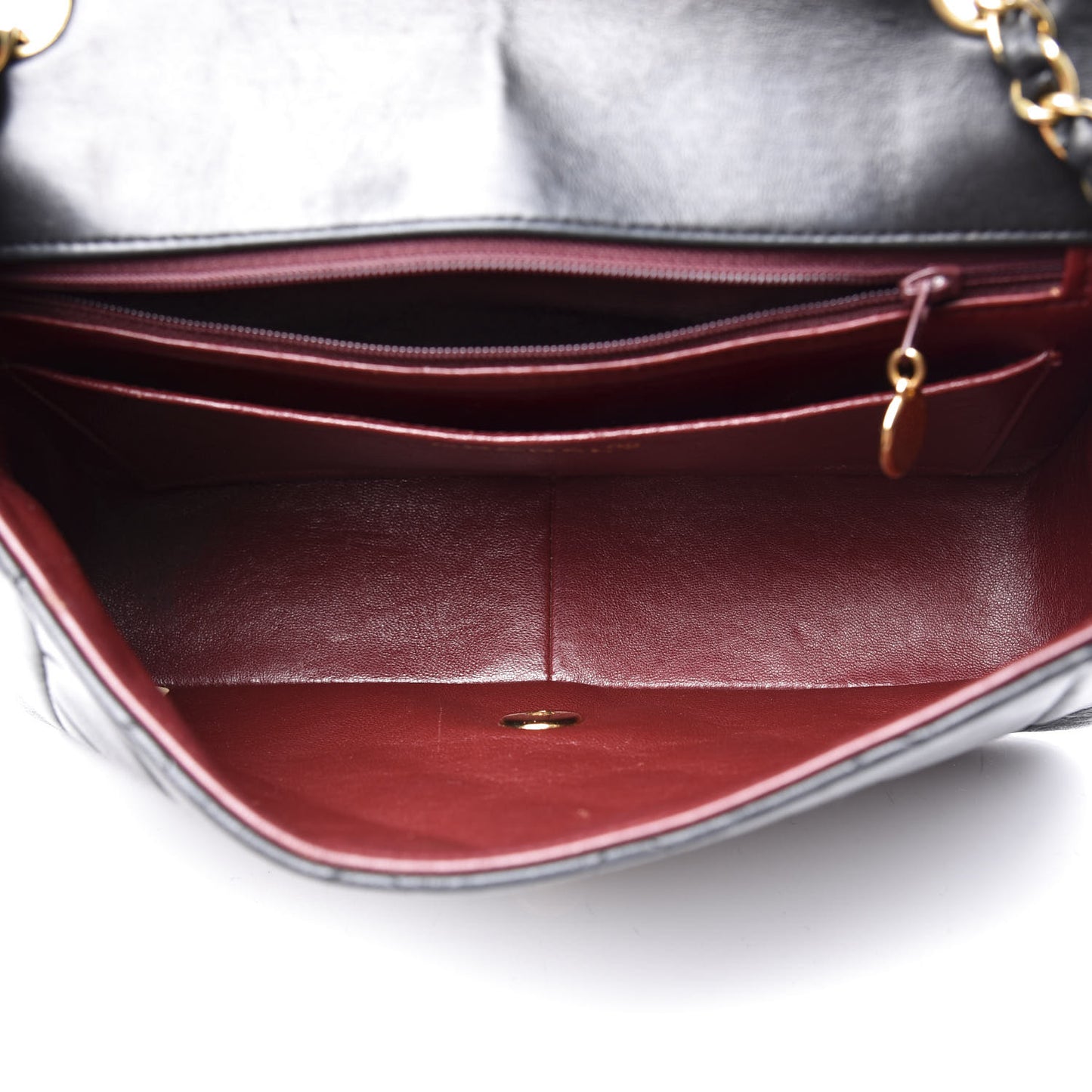Lambskin Quilted Medium Single Flap Black