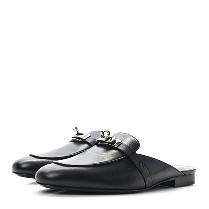 Hermes Goatskin Oz Mules 36 Black 3 of 8
