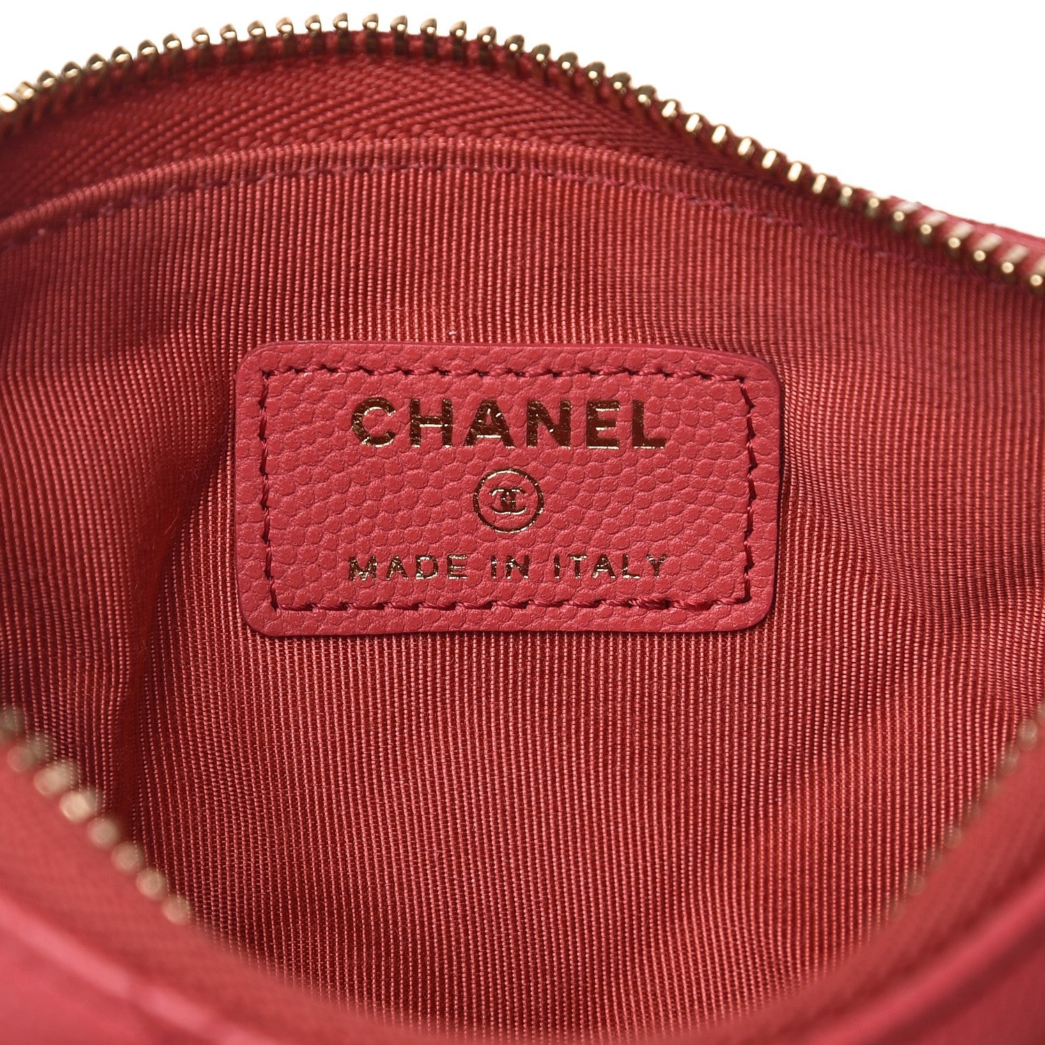 Chanel Caviar Quilted Small Cosmetic Case Dark Pink 7 of 8