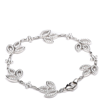 Harry Winston Platinum Diamond Lily Cluster Bracelet 3 of 6