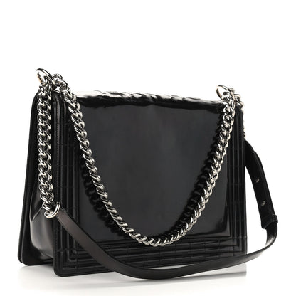 Chanel Glazed Calfskin Large Boy Flap Black 3 of 13