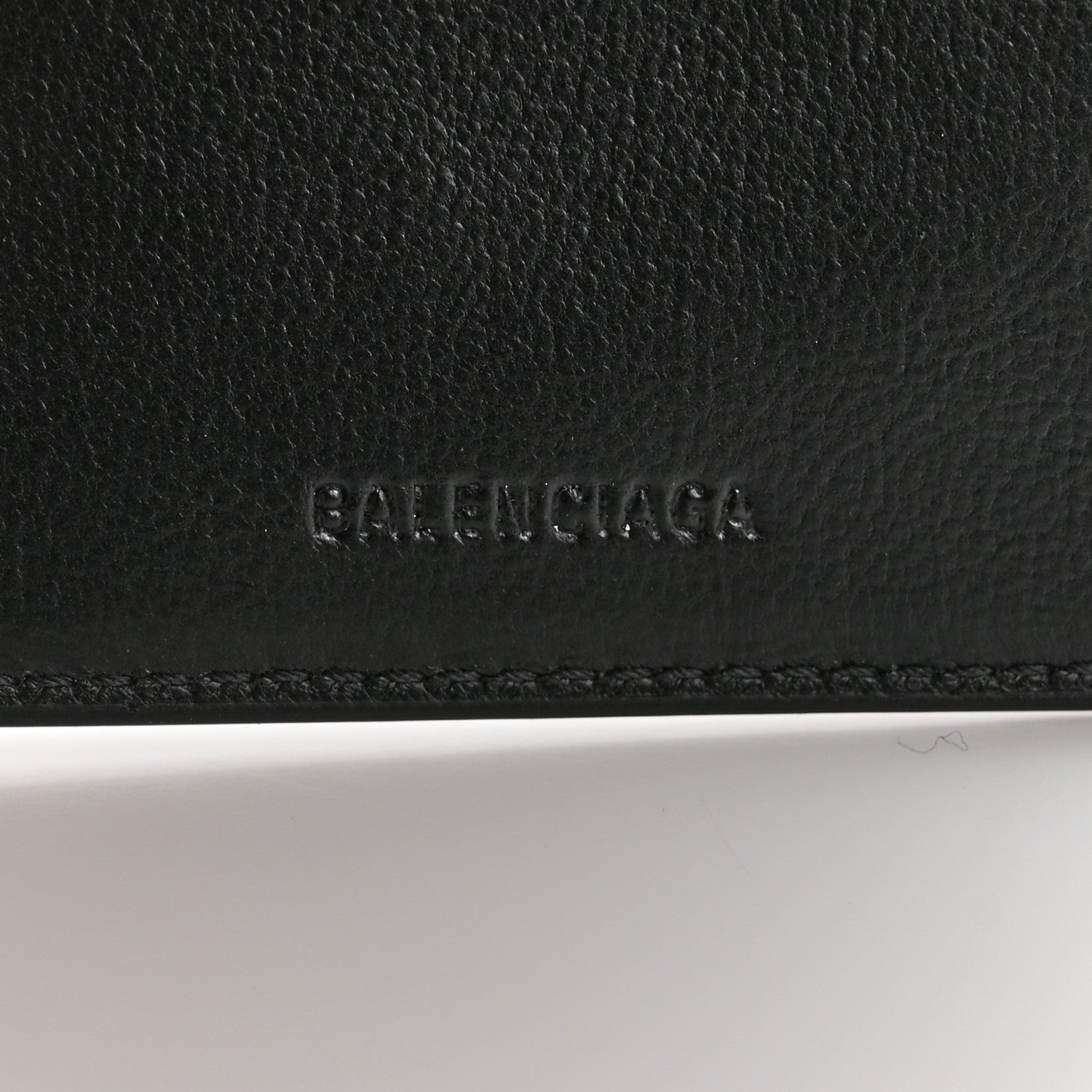 Balenciaga Calfskin Tri-Fold Wallet Black 6 of 9