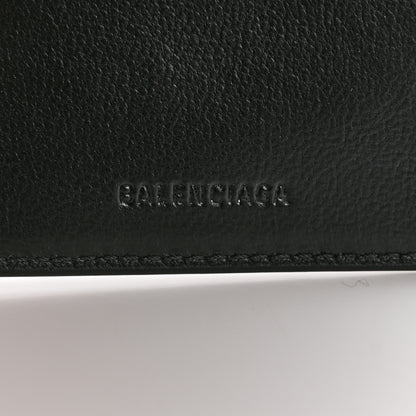 Balenciaga Calfskin Tri-Fold Wallet Black 6 of 9
