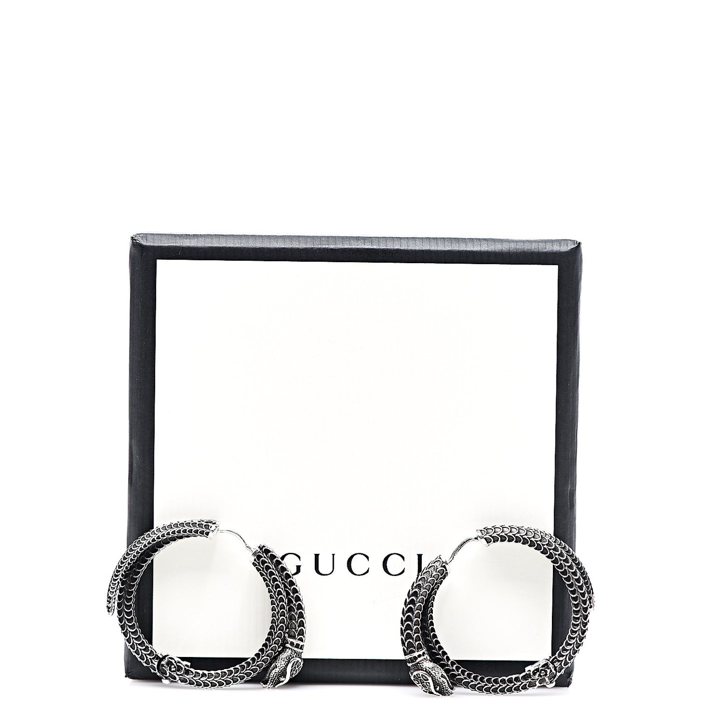 Sterling Silver Garden Snake Hoop Earrings