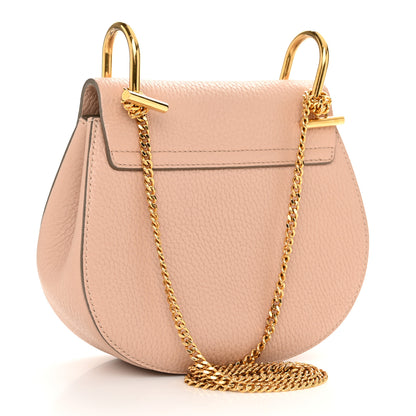 Chloe Grained Lambskin Mini Drew Shoulder Bag Cement Pink 3 of 9