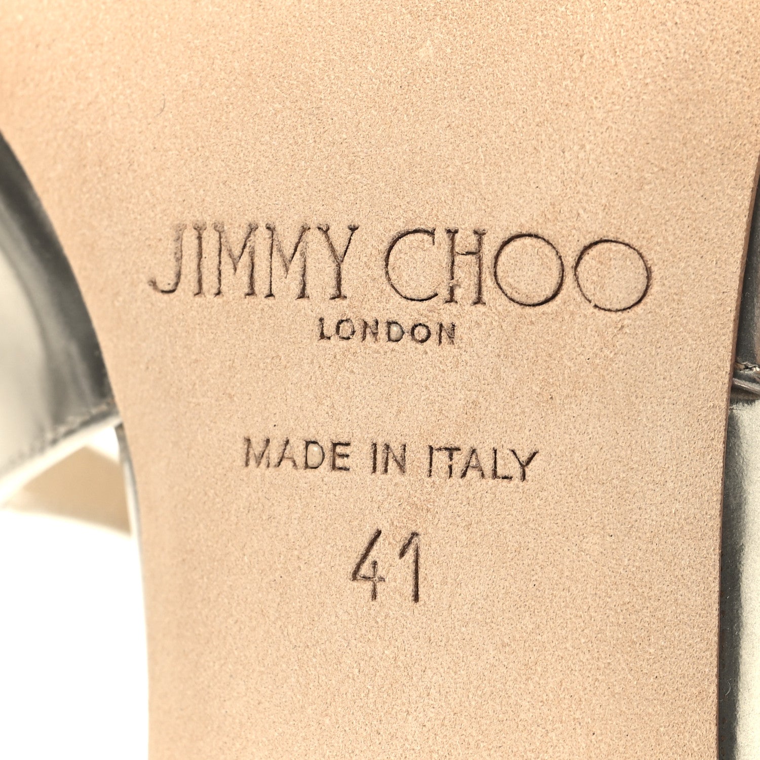 Jimmy Choo Mirror Calfskin Lang Sandals 41 Gold 7 of 9