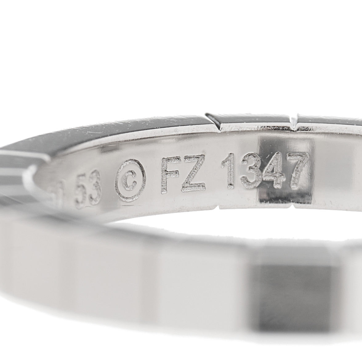 Cartier 18K White Gold Lanieres Ring 53 6.5 4 of 4