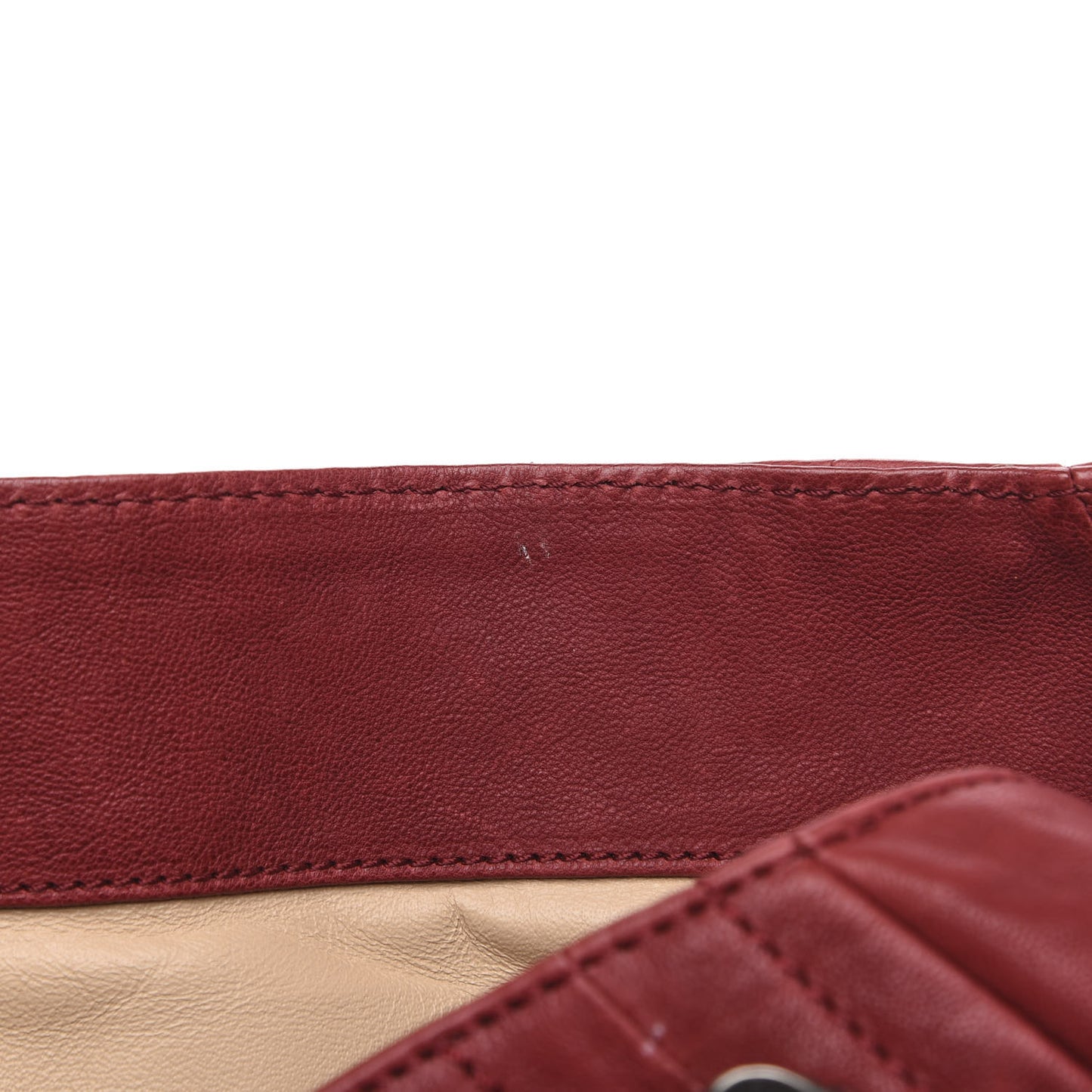 Calfskin Large East West Modern Chain Tote Red