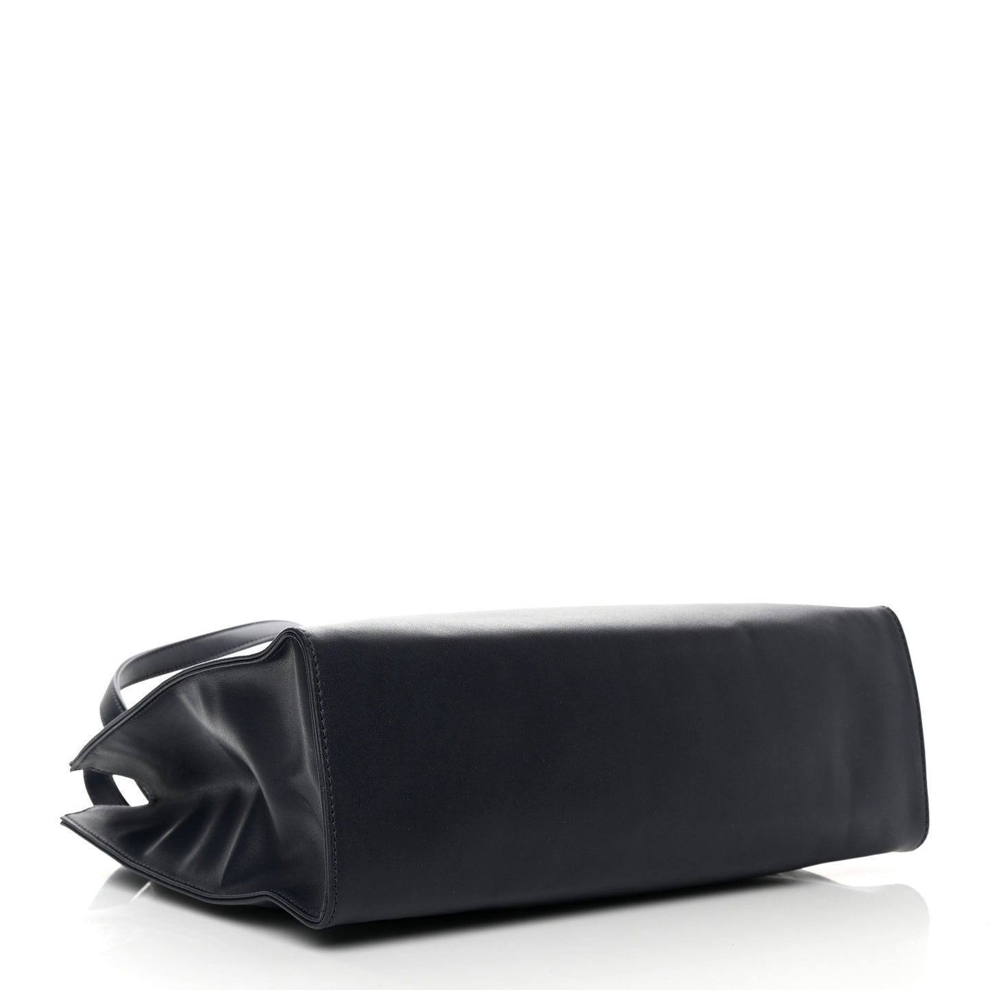 Vegan Leather Medium Shopping Bag Navy