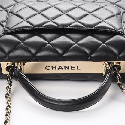 Chanel Lambskin Quilted Medium Trendy CC Flap Dual Handle Bag Black 8 of 9