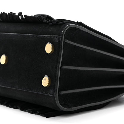 Saint Laurent Suede Fringe Nano Sac De Jour Black 10 of 14