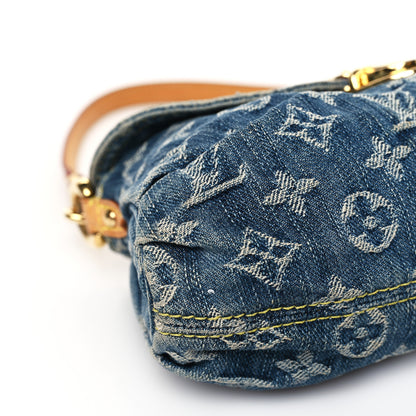 Louis Vuitton Monogram Denim Mini Pleaty Blue 7 of 8