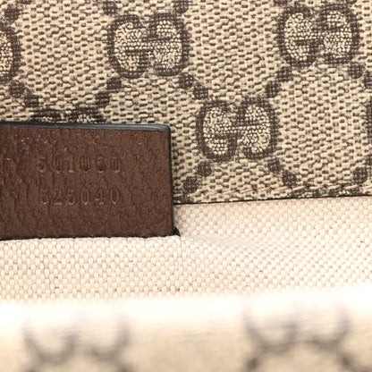 Gucci GG Supreme Monogram Web Small Neo Vintage Double Flap Messenger Bag Beige New Acero 9 of 14
