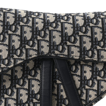 Christian Dior Oblique Saddle Bag Blue 8 of 10