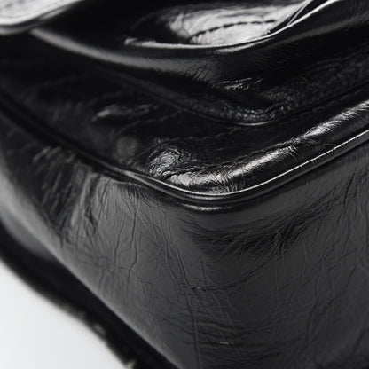 Saint Laurent Crinkled Calfskin Matelasse Monogram Large Niki Chain Satchel Black 9 of 20