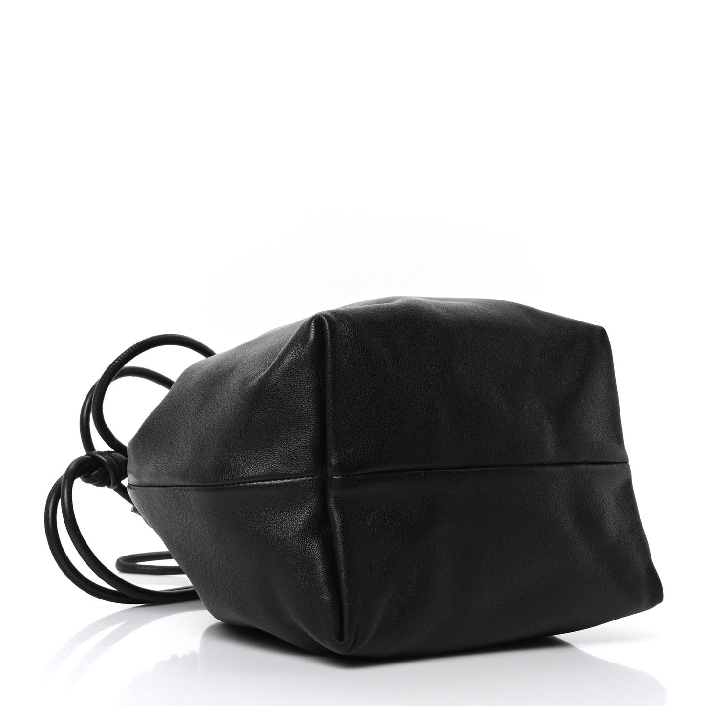 Nappa Vlogo Pouf Bucket Bag Black
