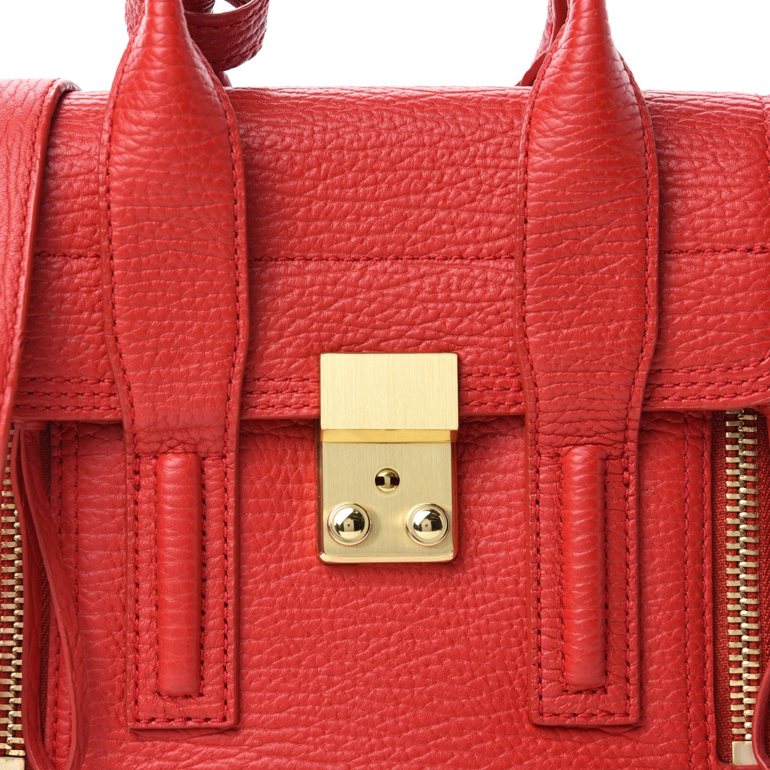 3.1 Phillip Lim Textured Calfskin Mini Pashli Satchel Red 11 of 11