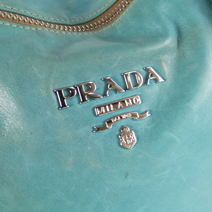 Prada Leather Large New Look Tote Turquoise 6 of 18