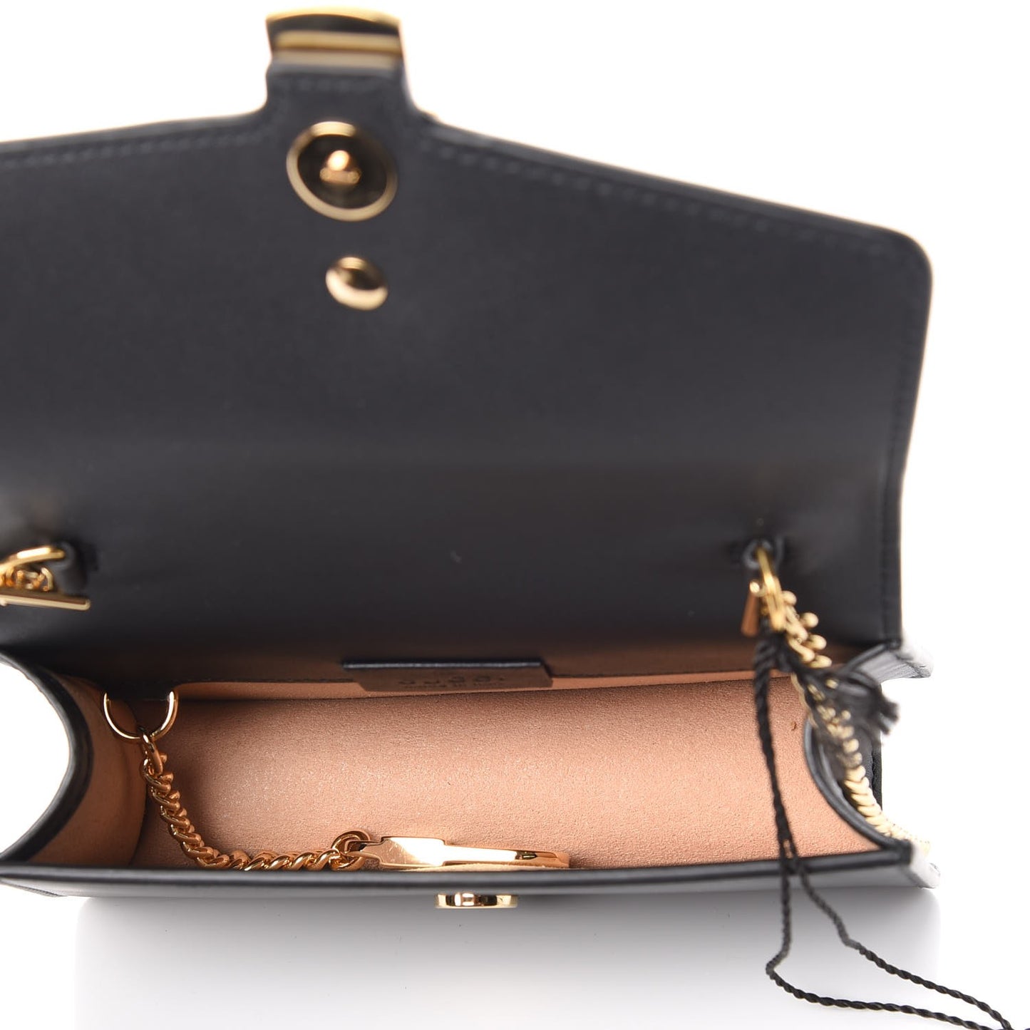 Calfskin Super Mini Sylvie Chain Shoulder Bag Black