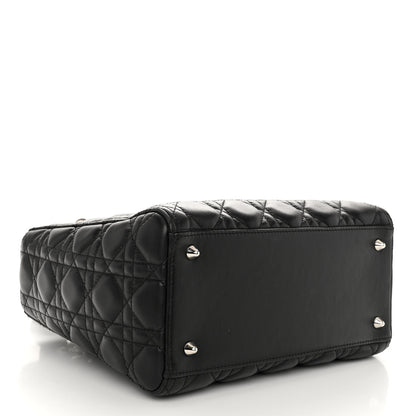 Christian Dior Lambskin Cannage Medium Lady Dior Black 4 of 10