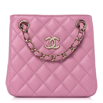 Chanel Caviar Quilted Mini Bucket Bag Pink 1 of 13
